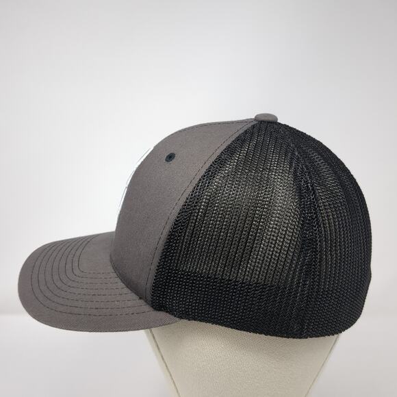 Browning Baseball Cap Gray Size XL Embroidered Mesh Back 6 Panel Flexfit - Picture 3 of 9